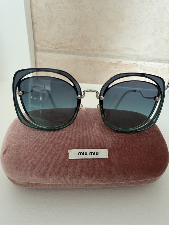 Miu Miu Women\'s Gradient Blue Cut Out Sunglasses SMU54S main image 16